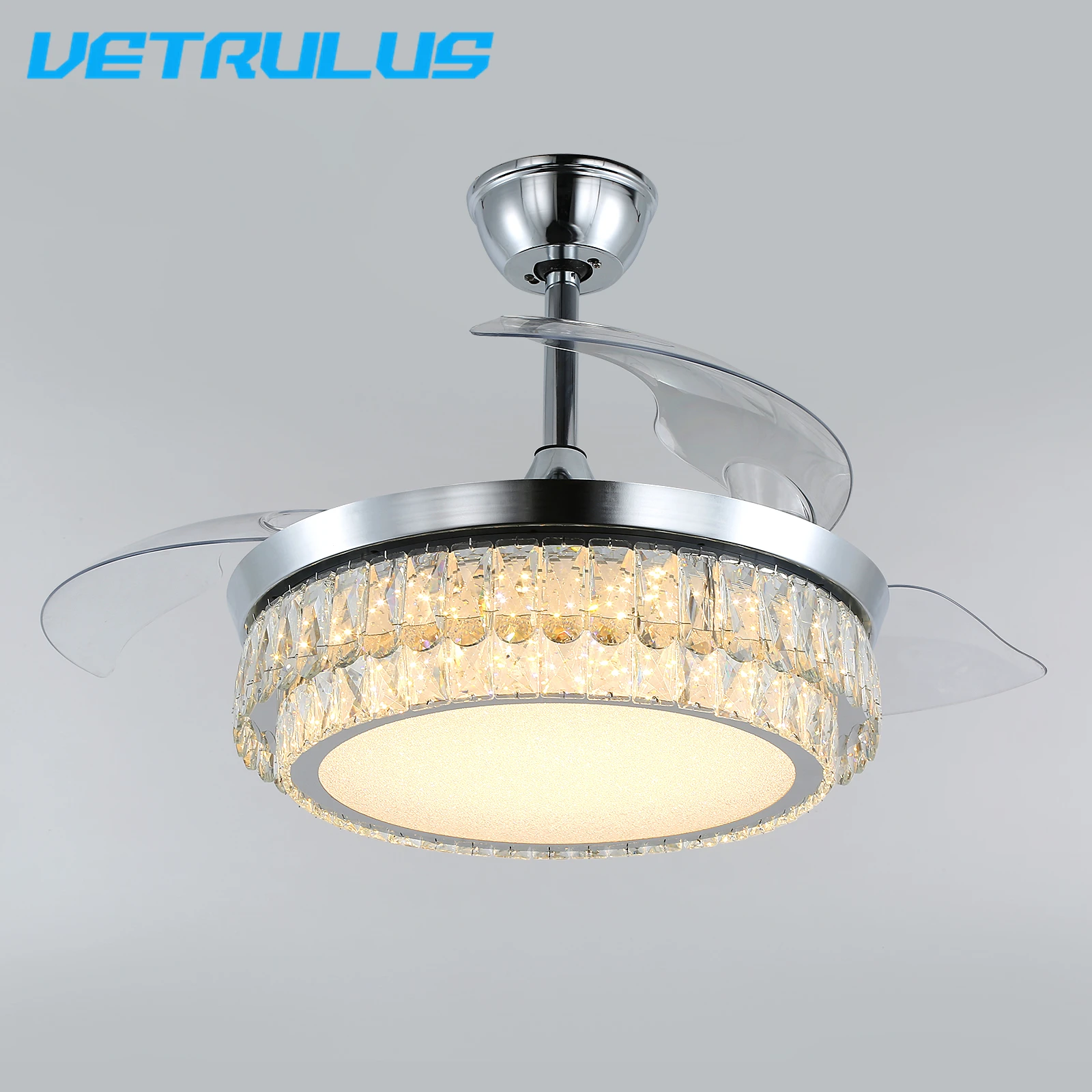 

Smart Modern Ceiling Fans Lamp RC Dimmable Bedroom Living Dining Room Fixture Reversible BLDC Intelligent Ceiling Fan Led Light