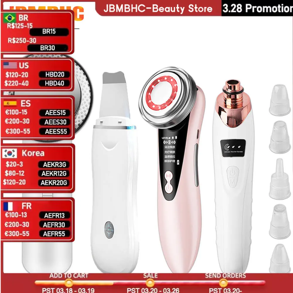

Ultrasonic Cavitation Body Slimming Machine Facial Lift Devices Vibrating Face Massager Skin Scrubber Vacuum Blackhead Remover