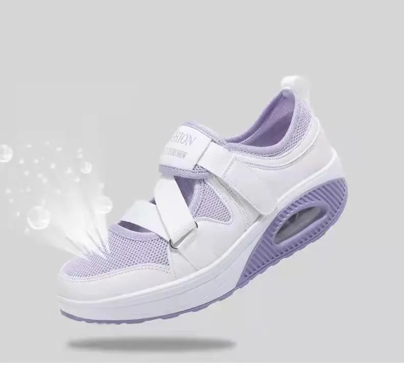 

Sneakers Women Casual Shoes Woman Platform Summer Hollow Mesh Breathable Shoes Wedge Shoes Ladies Fitness Shoes Flats Plus Size