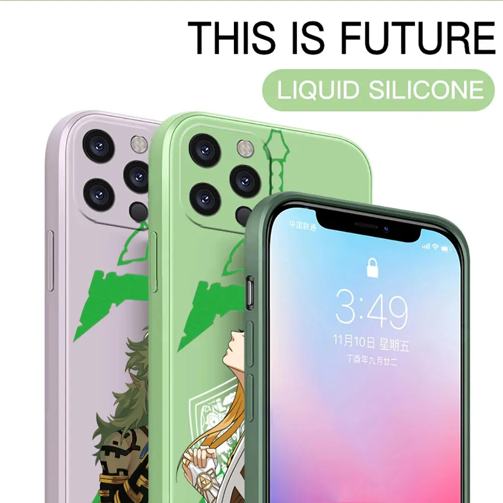 Чехол Cartoon The Legends of Zeldas для iPhone 16 Pro Max 15 14 13 12 11 Plus мини-чехол с жидким чехлом