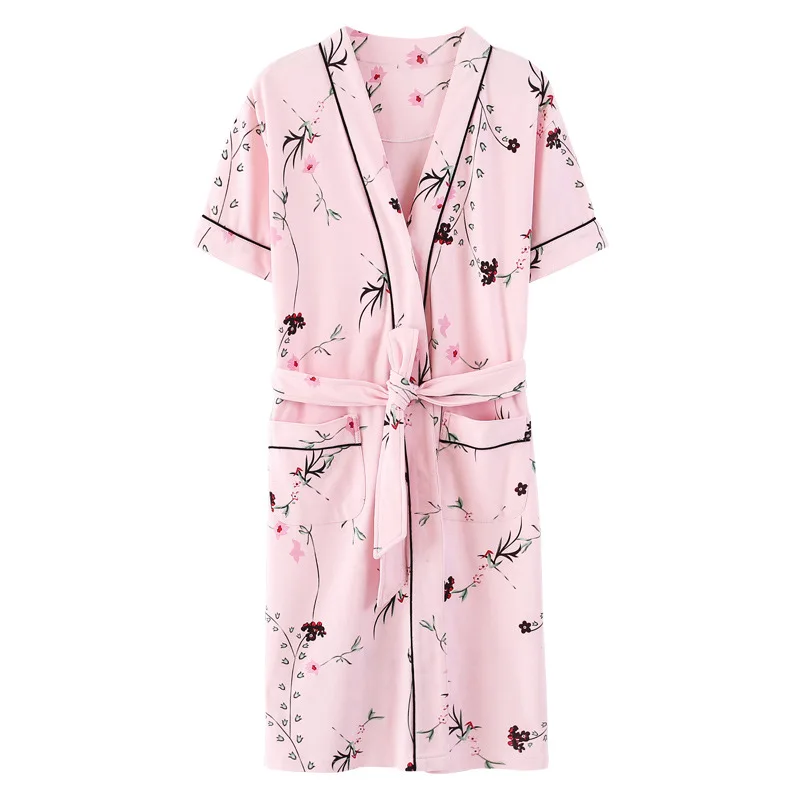 Pajamas Robes Women's Sleep Summer Cotton Short Sleeve Nightgown Thin Full Cotton Casual Comfortable Homewear Nightgown