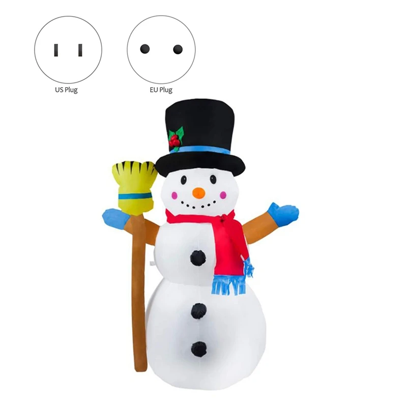 

4 Feet Christmas Inflatable Snowman Outdoor Decor with Rotating LED Lights for Christmas Party Courtyard Garden