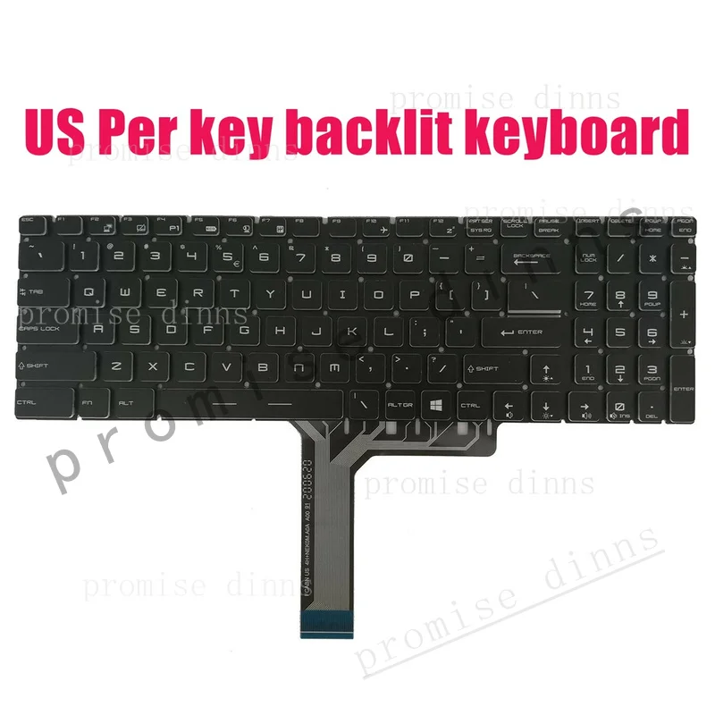Фото Клавиатура с подсветкой M US для MSI MS-16P7/GL63 8SEK/GL63 8SDK/GL63 9SEK/GL63 9SDK №2