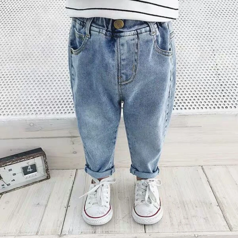 Girls Jeans Kids Autumn Spring Clothes Boys Trousers Children Denim Pants for Baby Boy Jeans Toddlers 80~130