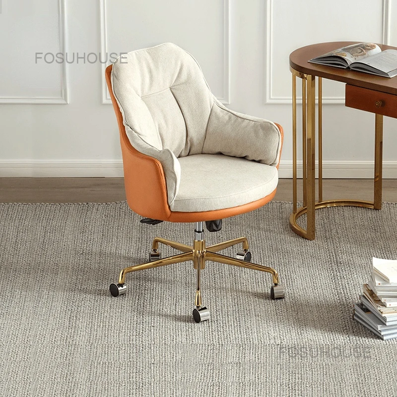 

Современные удобные офисные стулья для отдыха, компьютерные игровые кресла, Роскошные офисные стулья, поворотные офисные стулья, мебель для спальни WZ