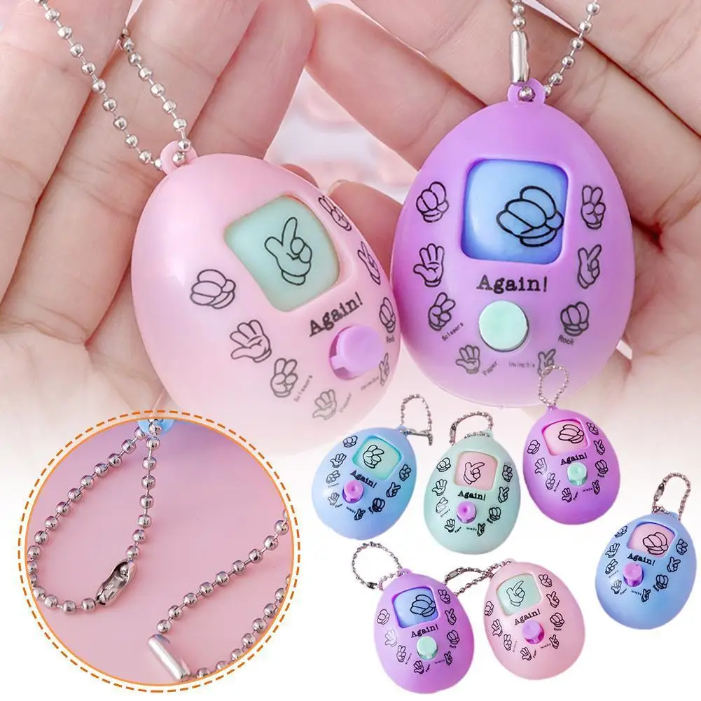 

Fair Finger-Guessing Game Mora Device Rock Paper Scissors Round Funny Pendant Play Car Keychain Small Gift Toy Egg R4B2