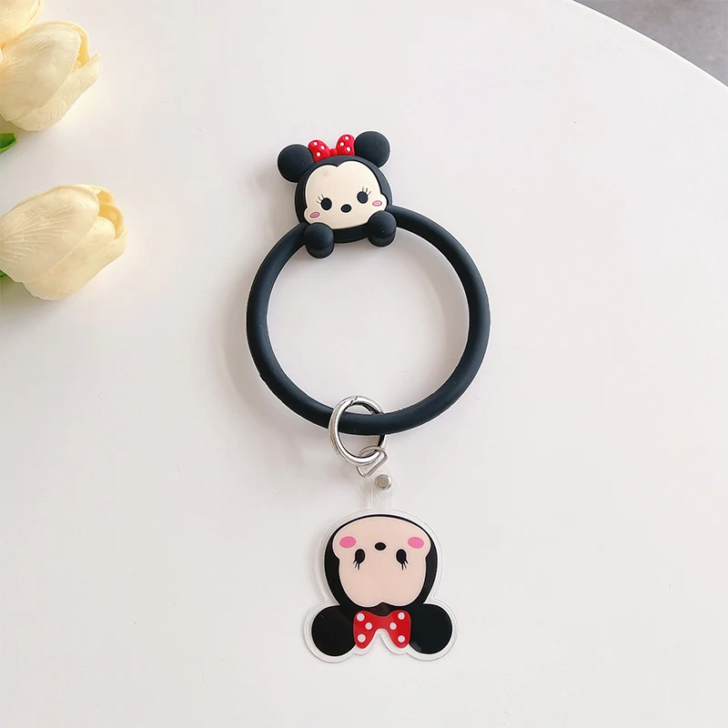Disney Mickey Minnie Mouse Keychain Ladies Fashion Cute Romantic Vintage Keychain Charm Korea 90s Aesthetic Bag Phone Chain Gift