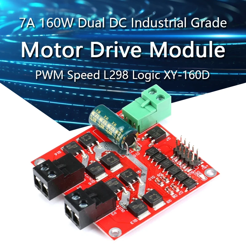 7A 160 Вт двойной модуль привода двигателя постоянного тока промышленного класса положительная отрицательная скорость ШИМ L298 логика XY-160D а жилинская логика