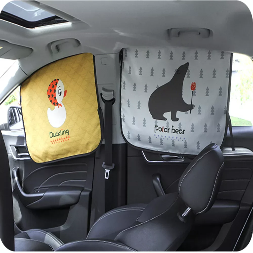 Curtain In The Car Window Sunshade Cover Cartoon Universal Side Window Sunshade UV Protection For Kid Baby Children