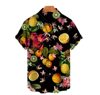 hawaii mens short sleeve shirt 3d fruit print street beach large top summer 2022