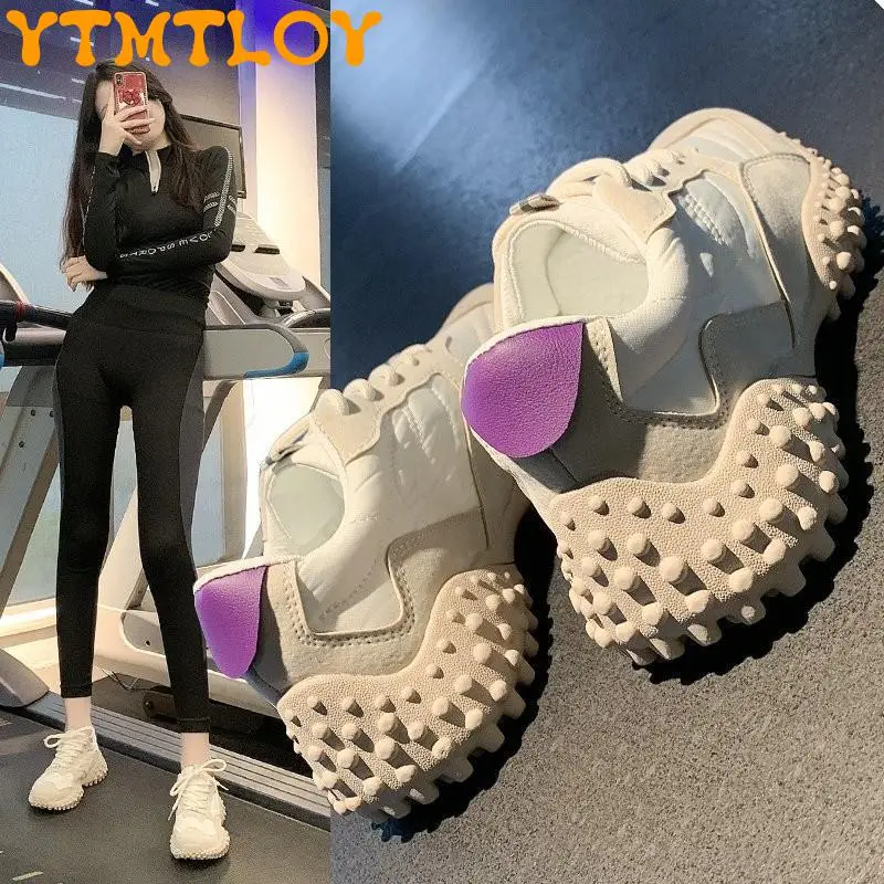 

Korean Trendy New Product Muffin Bottom Daddy Shoes Girls Net Red Spring Durian Fried Street Fenggang Sheng Sneakers