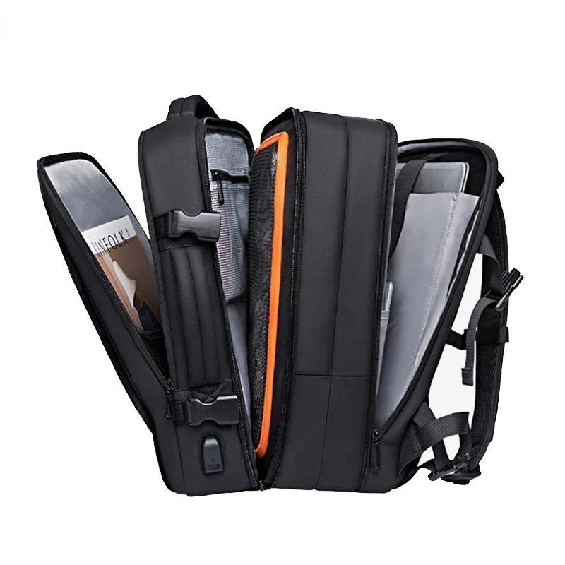 

AIWITHPM Travel Backpack Men Business Backpack School Expandable USB Bag Large Capacity 17.3 Laptop Waterproof Fashion Backpack