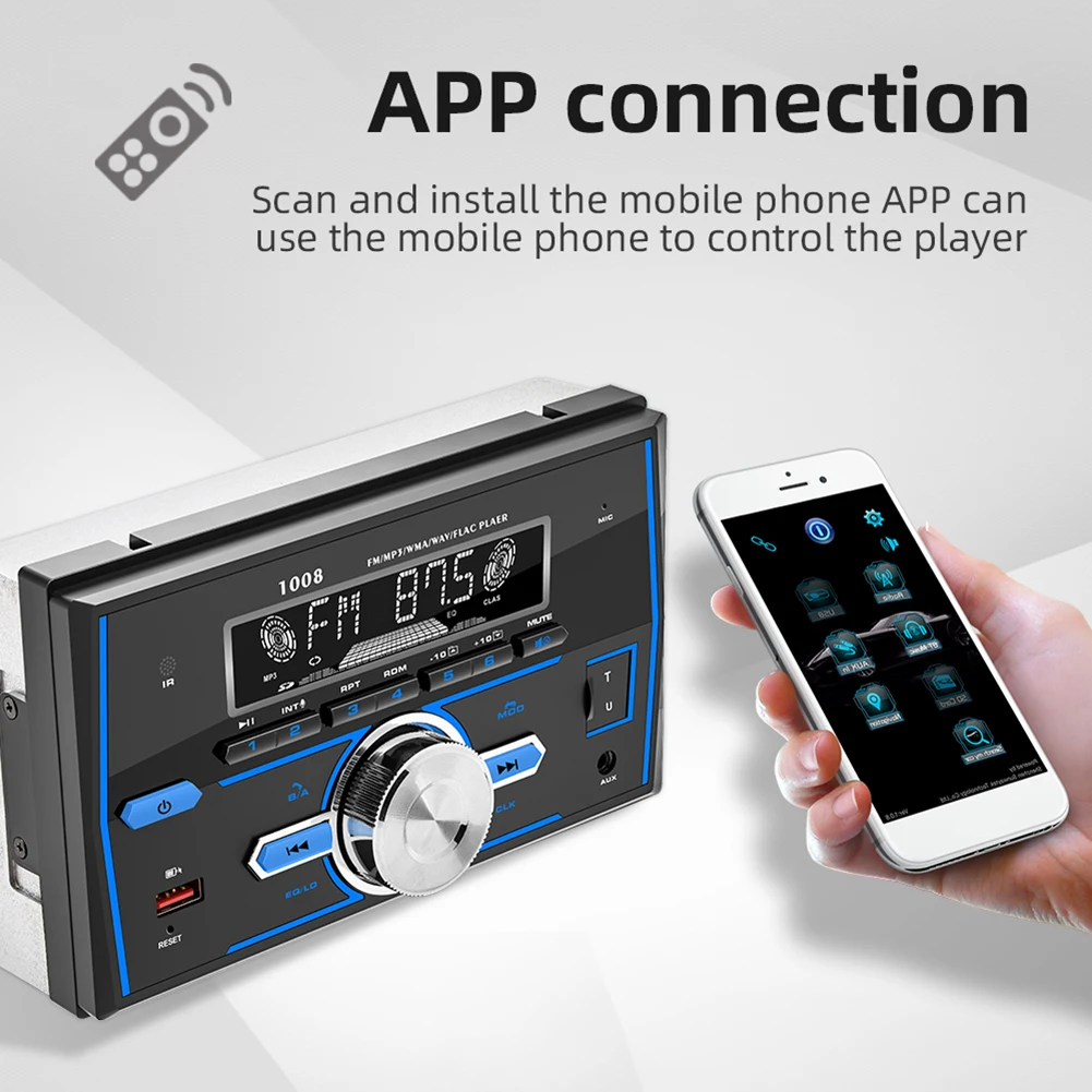 

Автомагнитола 2 Din FM аудио стерео приемник AUX вход Bluetooth-совместимый красочный свет аксессуары для автомобильной электроники