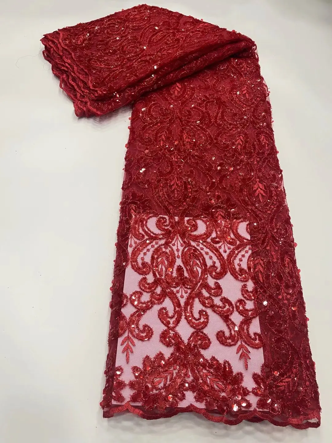 Фабричная цена африканская сетка тюль кружево лидер продаж блестки кружевная