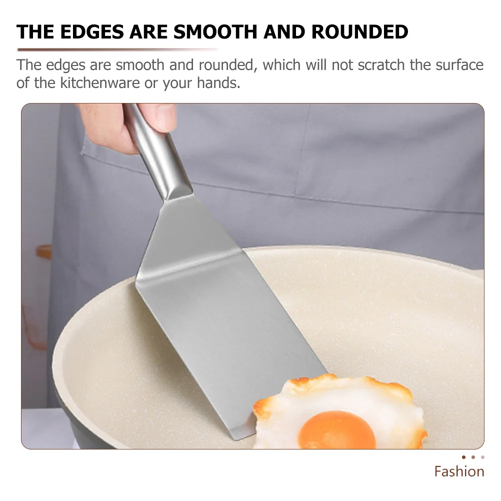 Łopatka do steków Patelnia smażenia Stal nierdzewna Mały metal Wygodne narzędzie gotowania Wok Kuchnia Nieprzywierająca dla praktycznych