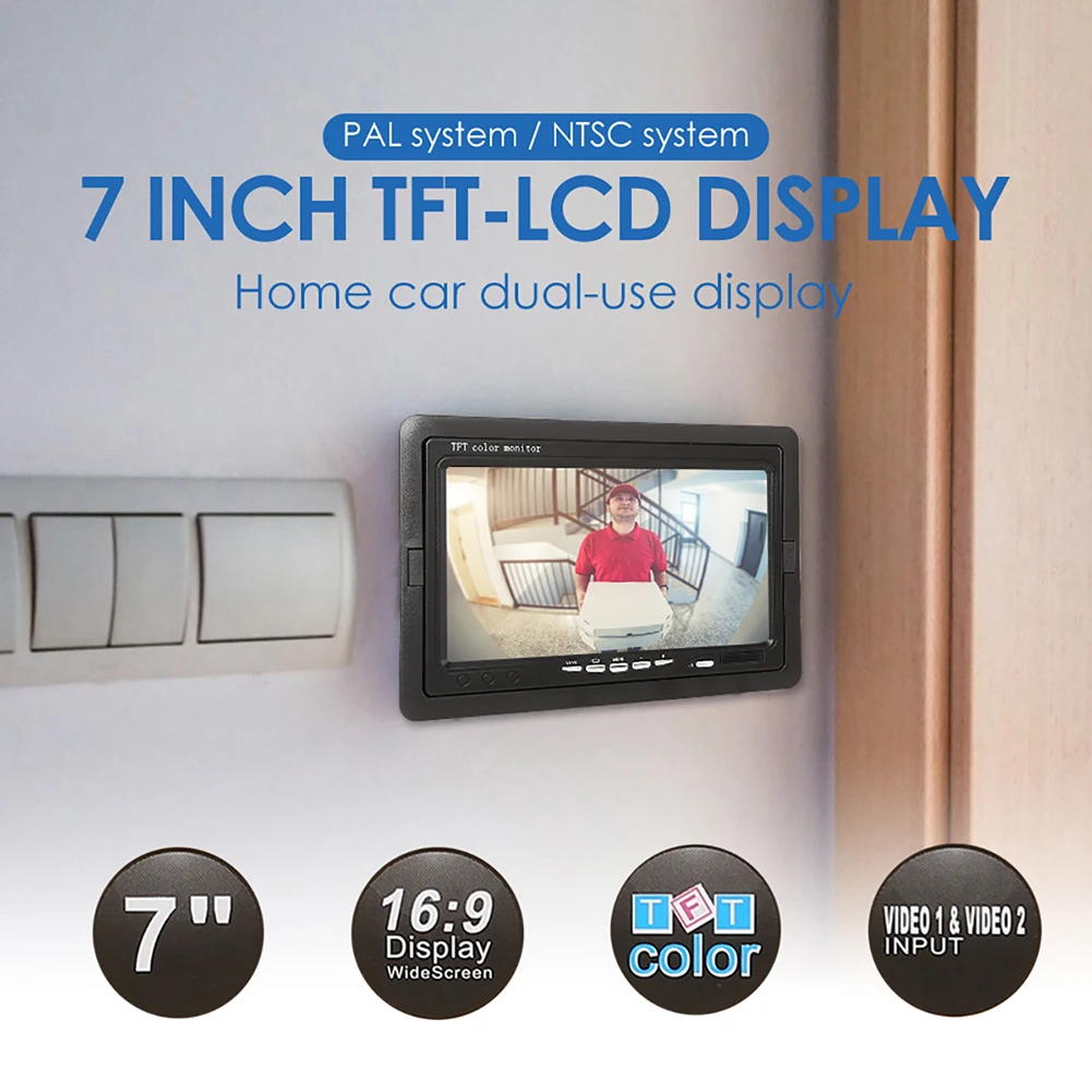 

7 Inch Car Monitor Bracket Reversing Camera With 7-inch LED-backlit Color TFT LCD Display Backup Monitor Kit Car Electronics