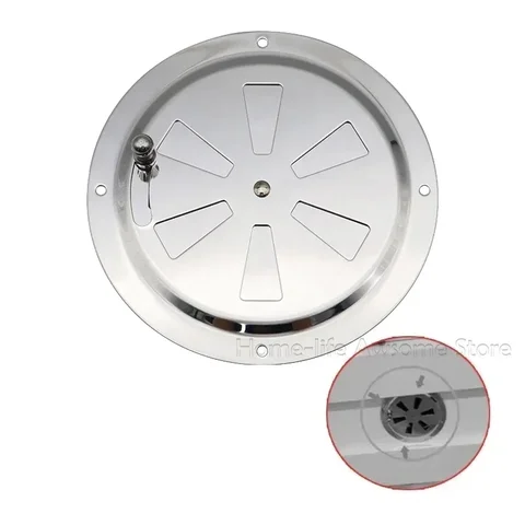 Воздушная жалюзи, вентиляционное отверстие 125 мм, нержавеющая сталь 316, морская круглая решетка для лодки, вентиляционная решетка с жалюзи, крышка боковой ручки, открытие