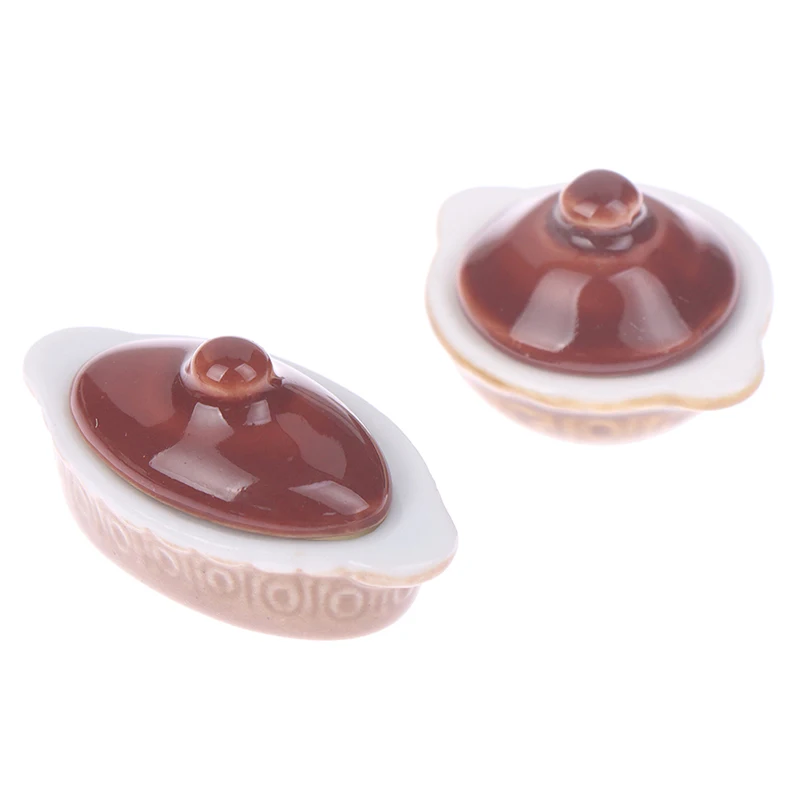 

Миниатюрные аксессуары для кукольного домика 1/12, миниатюрная суповая кастрюля, имитация кухонной утвари, игрушка