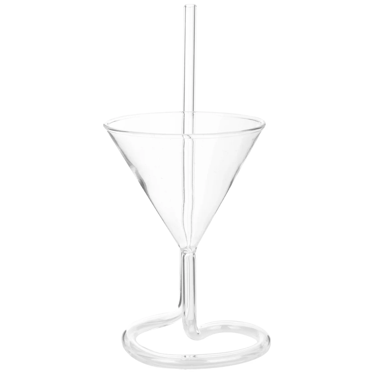 

Cup Glasses Cocktail Straw Spiral Martini Goblet Champagne Drinking Red Whiskey Beverage Cups Creative Built Sipper Clear Coupe