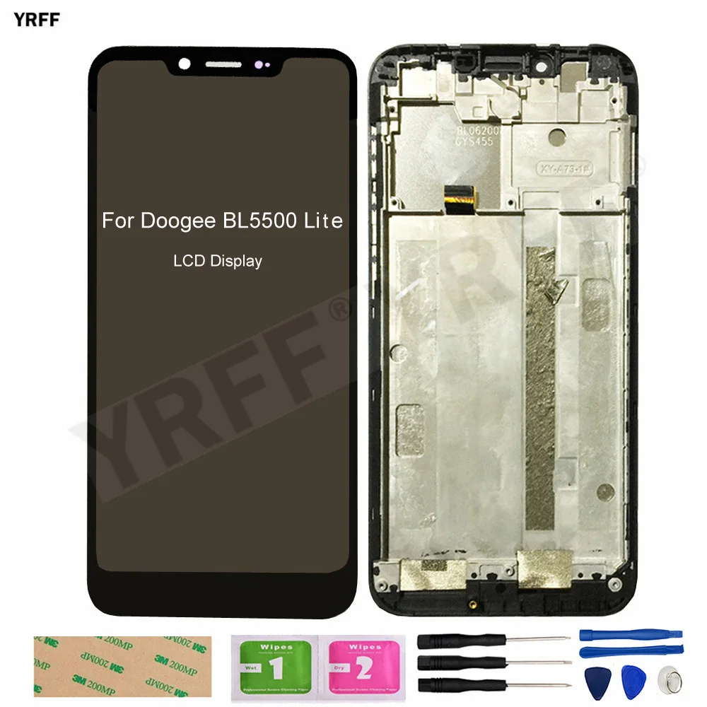 

Original Used LCD Screen Digitizer For Doogee BL5500 Lite LCD Display Screens With Frame Glass Panel Sensor Phone Repair Tools