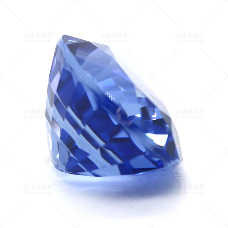 Лабораторный сапфир овальной огранки Королевский синий высшее качество