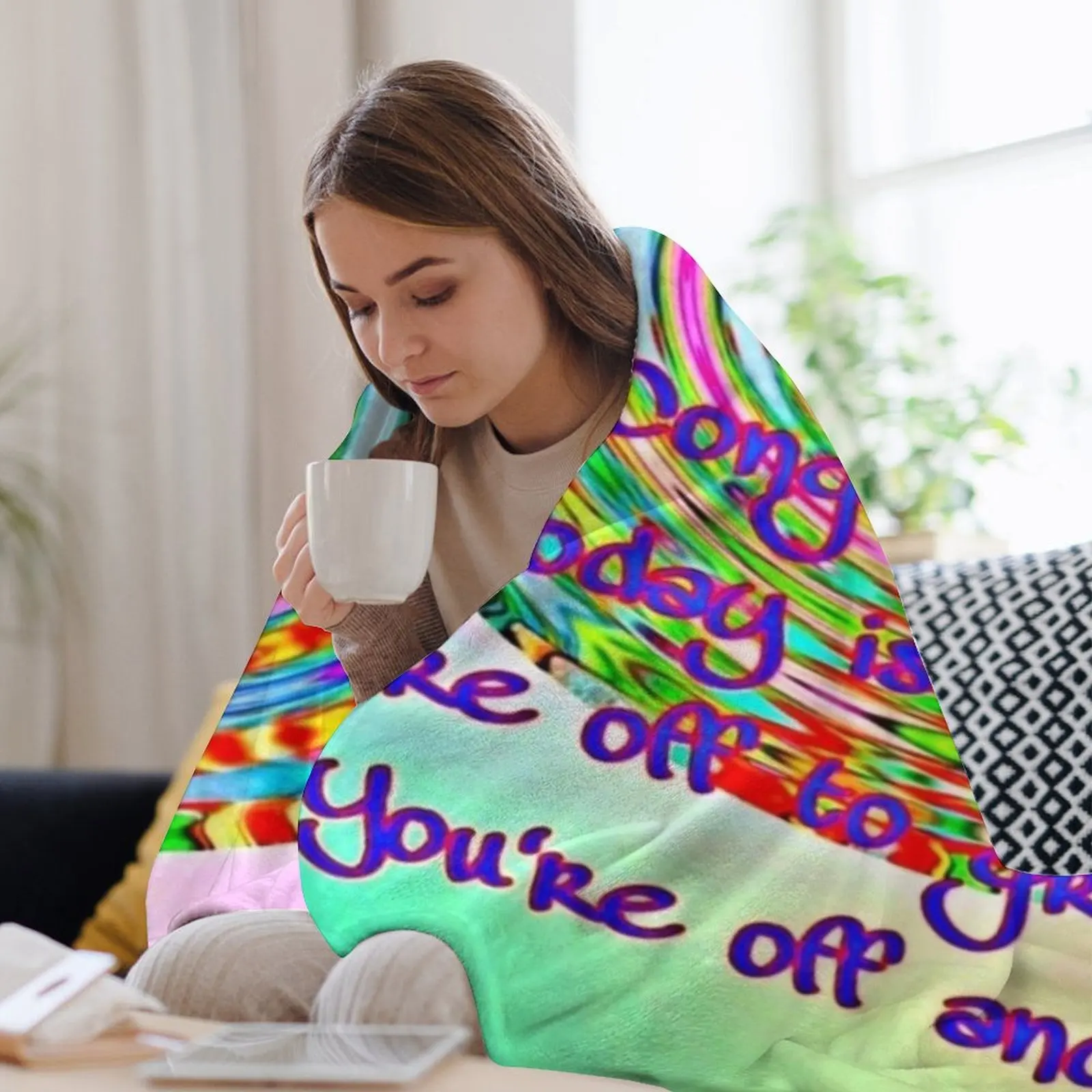 Поздравляем! Сегодня твой день цитата Dr Suess. Одеяло Красивые рождественские