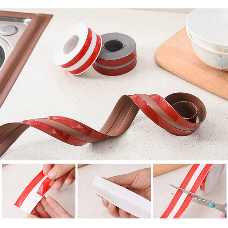 

Sealing Strip Mildew Proof PVC Tape for Bathroom Kitchen Shower Bath Caulk Strip Self Adhesive Waterproof Wall Sticker Sink Edge