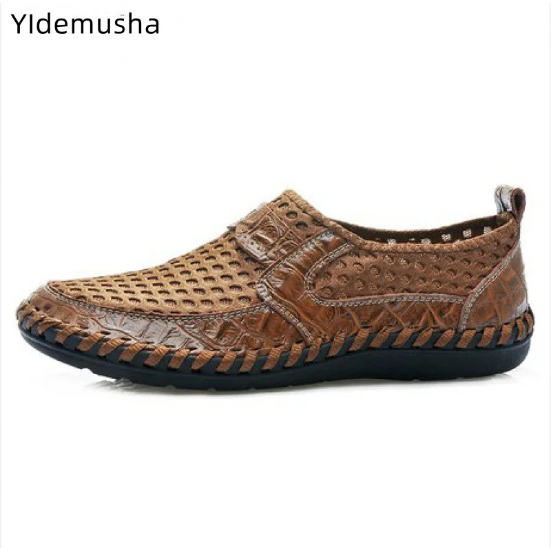 

Summer Mesh Men Sneakers Plus Size 46 Lightweight Breathable Walking Footwear 2022 New Slip-On Comfortable Casual Men's Shoes