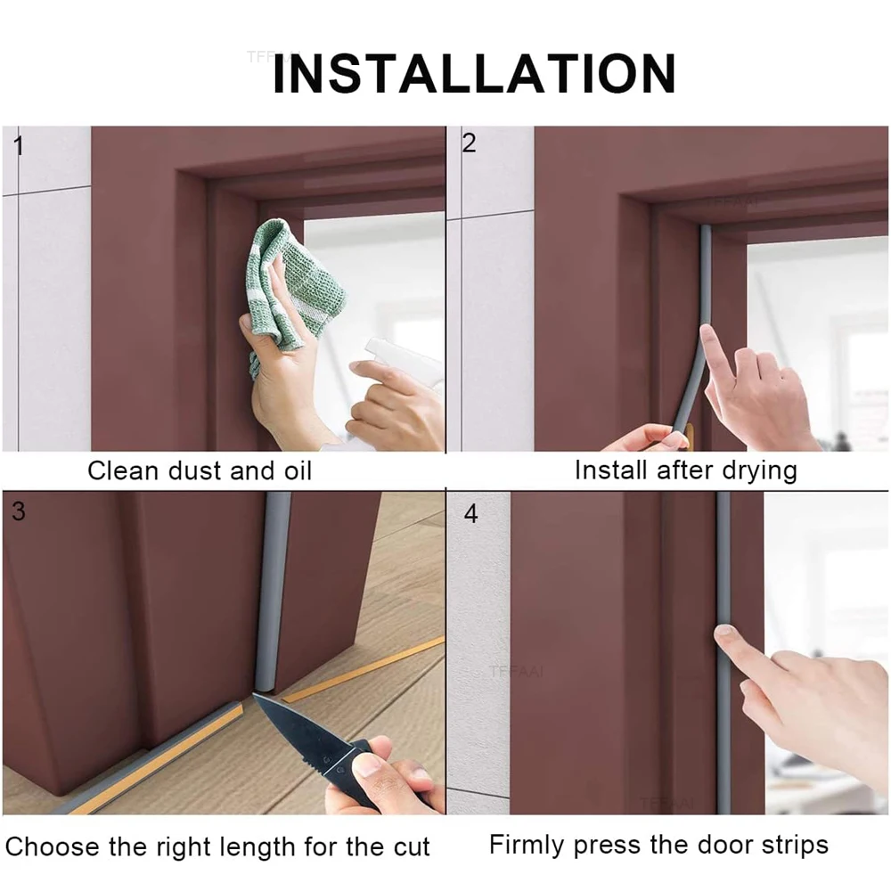 5 М/10 М Самоклеящаяся Уплотнительная Лента Для Дверей И Окон