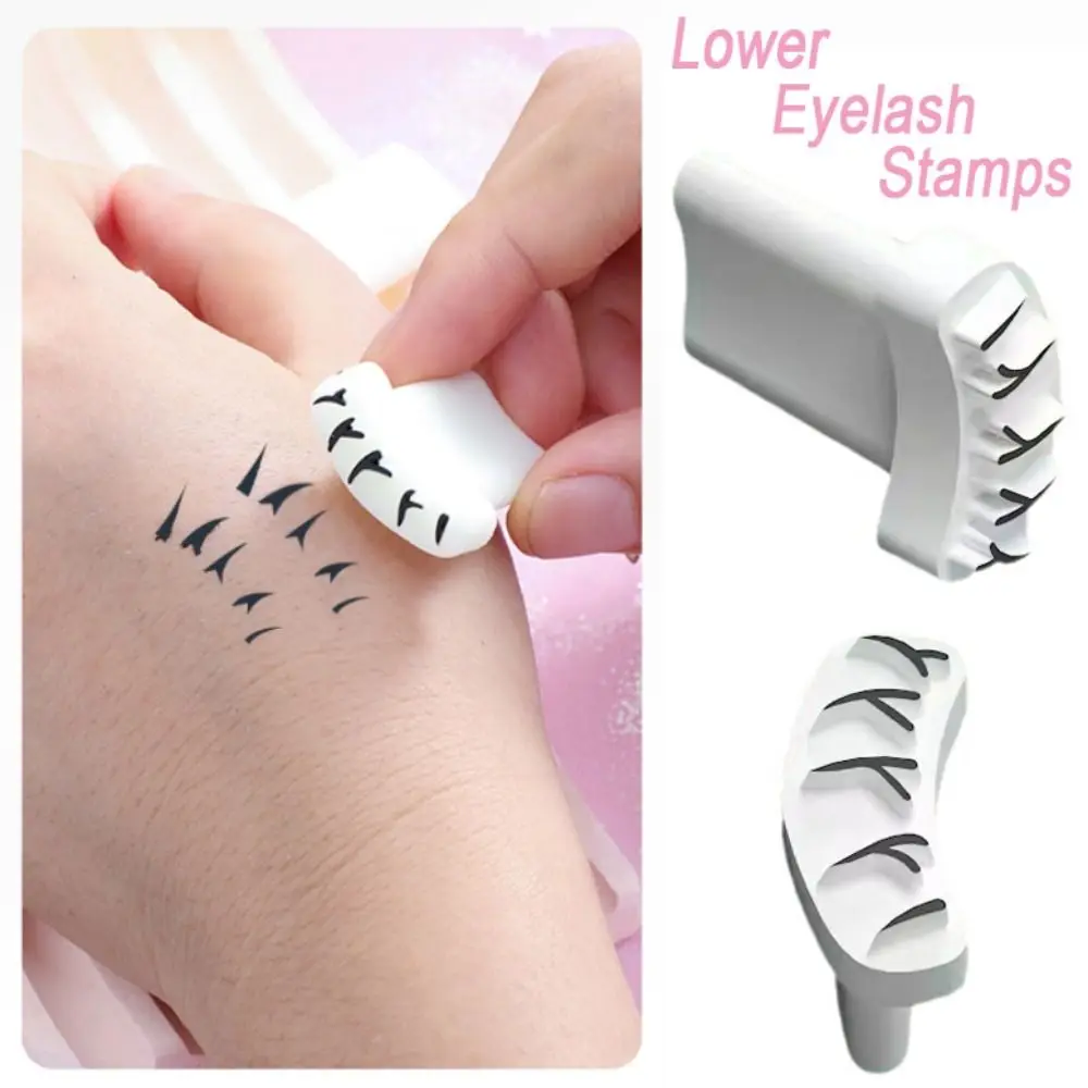 DIY False Eyelashes Stamp Easy To Put On Natural Look False Eyelash Eyeliner Seal Y-shaped Makeup Tool Lower Eyelashes Prints