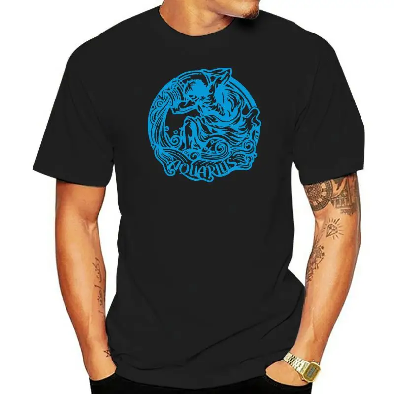 

Винтажная потертая футболка со знаками Зодиака из Водолея, подарок на день рождения, черная, темно-синяя футболка, футболка высшего качества