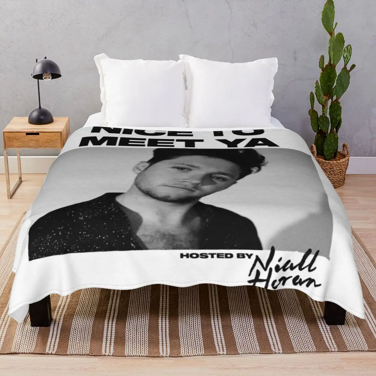 

Одеяло Niall Nice To Meet Ya флисовое, воздухопроницаемое покрывало для постельного белья, дивана, путешествий, офиса, осень/зима