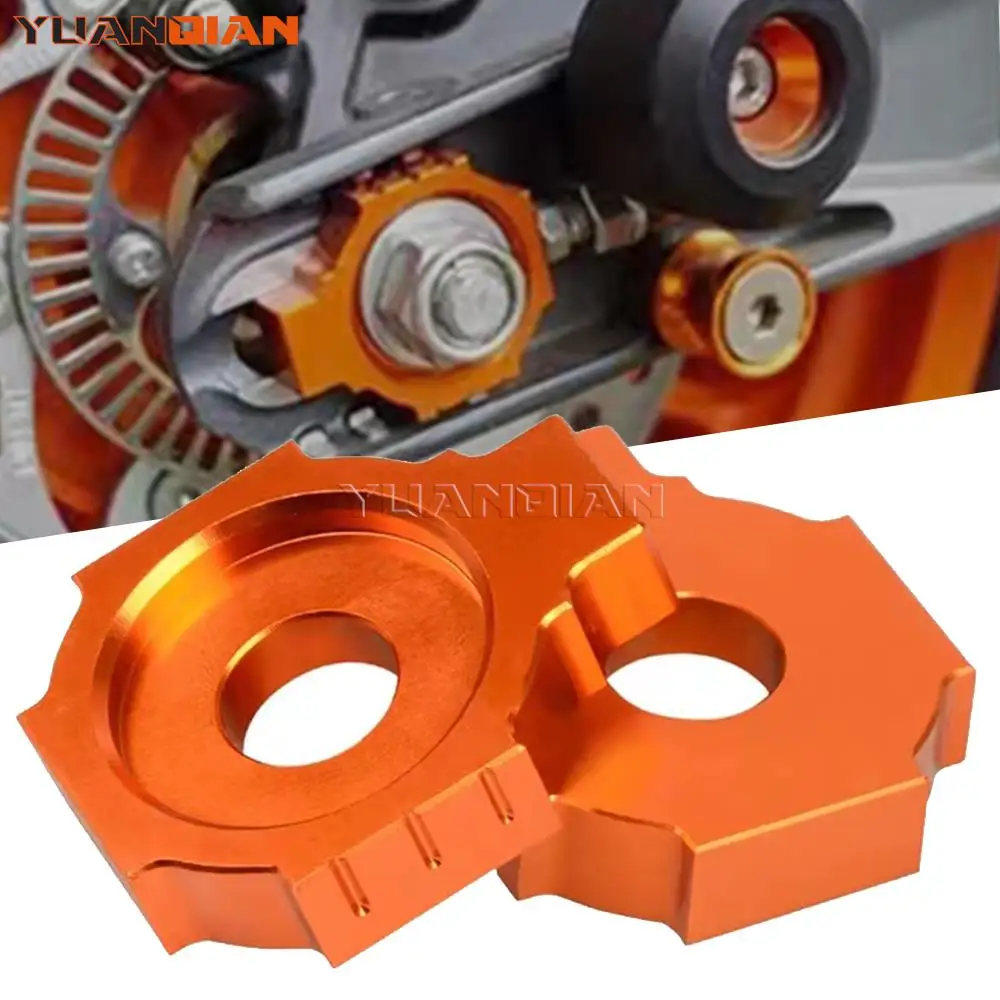 

125 200 390 Motorcycle Axle Motorcycle Chain Adjusters Blockers For RC 125 200 390 2014 2015 2016 2017 2018 2019 2020 2021 2022