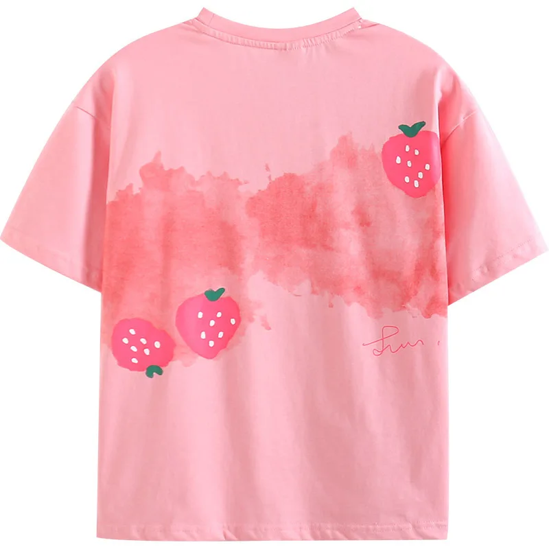 

Summer Girls T-shirt Short Sleeve Tie Dye Printed Casual Tops Kids Clothes Loose Fashion All-match Tees Teenage Children T Shirt
