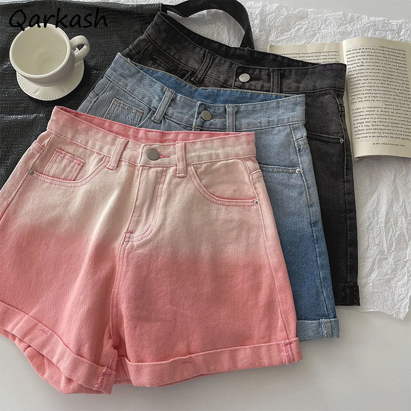 

Шорты женские с широкими штанинами и завышенной талией, модные милые повседневные штаны в Корейском стиле Харадзюку, дизайнерская одежда, лето Y2k