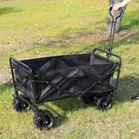 7 Inch Off Road Wheel Outdoor Camping Vehicle Gardening Fishing Trolley Four Wheel Shopping Cart Sand Wheel Folding Bike