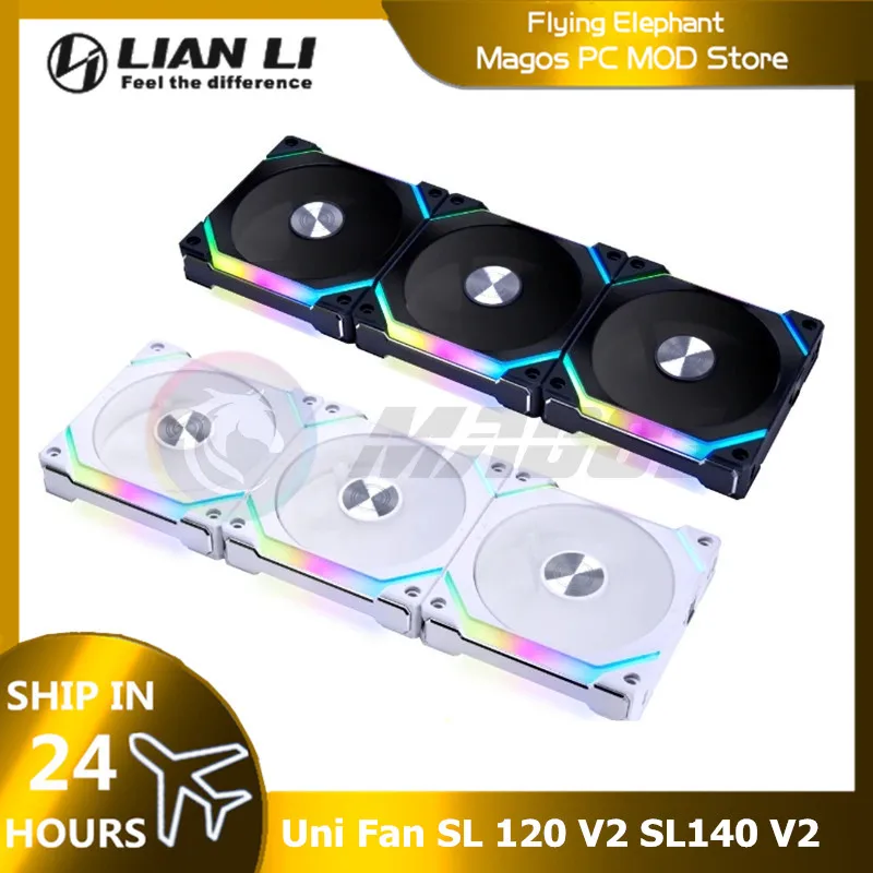LIAN LI Uni Fan SL 120 V2 SL140 V2, обновленная версия, один пакет/3 вентилятора в наличии