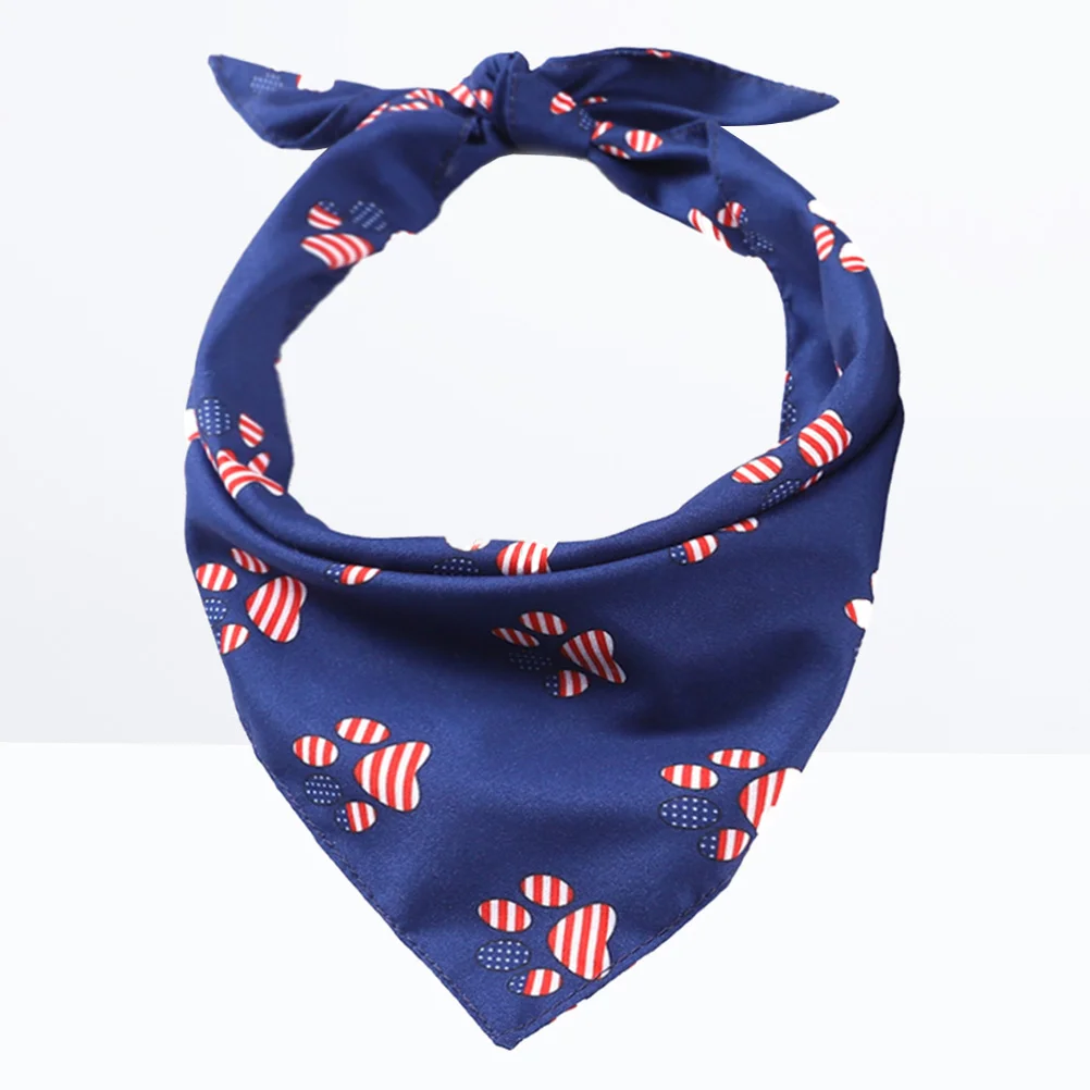

Dog Bandanas Bibs Scarf Pet Cat Neckerchief Puppy July4Th Pattern Handkerchiefs Flower Triangle Flag American Collar