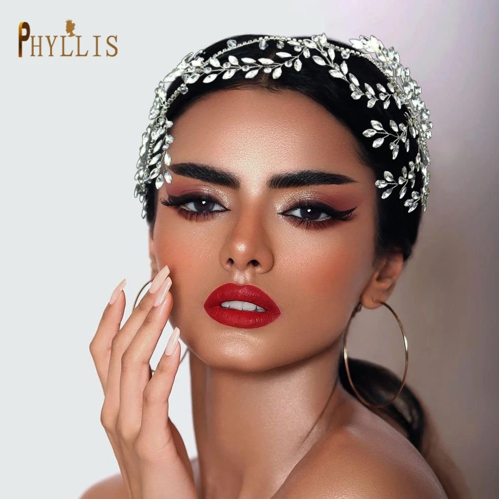 

A344 Wholesale Wedding Headband Women Tiaras Headdresses Guest Bride Hair Jewelry Party Headgear Rhinestone Bridal Headpieces