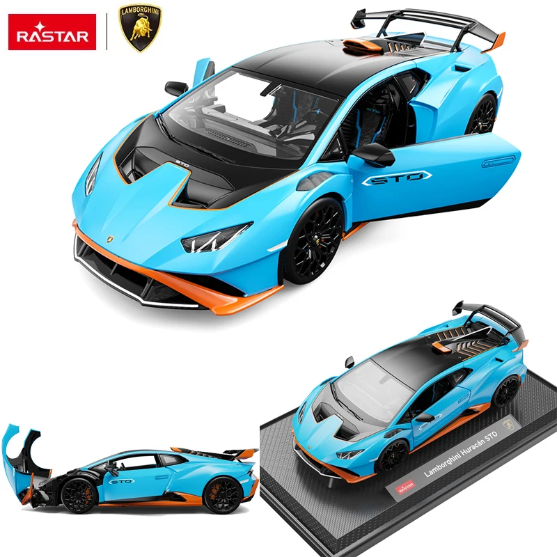 Модель автомобиля RASTAR Lamborghini Huracan STO 1:18, литой под давлением, Игрушечная модель автомобиля, литой под давлением, коллекционные подарки для взрослых и детей