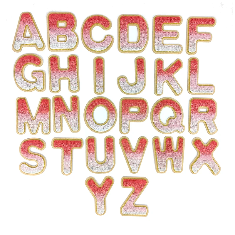10PCS A-Z English Letters Patches For Clothing Bag Glitter Letter Patches Alphabet Letters 3D Colorful  Letter Patches Sticker