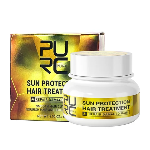 PURC Sun Protection Hair Mask Treatment Dry Damaged Hair Care Moisturizing Smoothing Silky Repair Frezz Mask Hair Products 60 ml