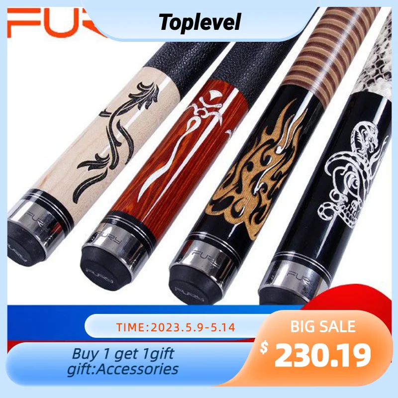 

Оригинал FURY LE-4 Cue для бассейна 11,75 мм 12,75 мм наконечник Северная Америка клен Новый бильярдный Cue Stick Набор для бассейна HT KT Профессиональный XTC