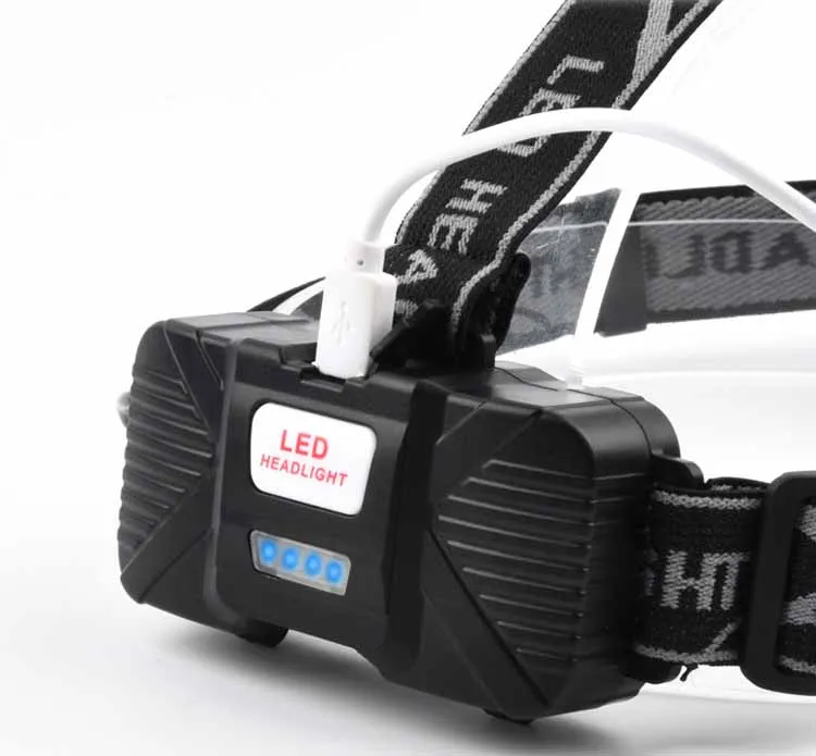 Đèn Rọi Ray COB Đèn Pha Nhiều Chiếu Sáng 1000LM USB Sạc Đèn LED Góc Rộng Đầu Đèn Sử Dụng 2*18650 Pin