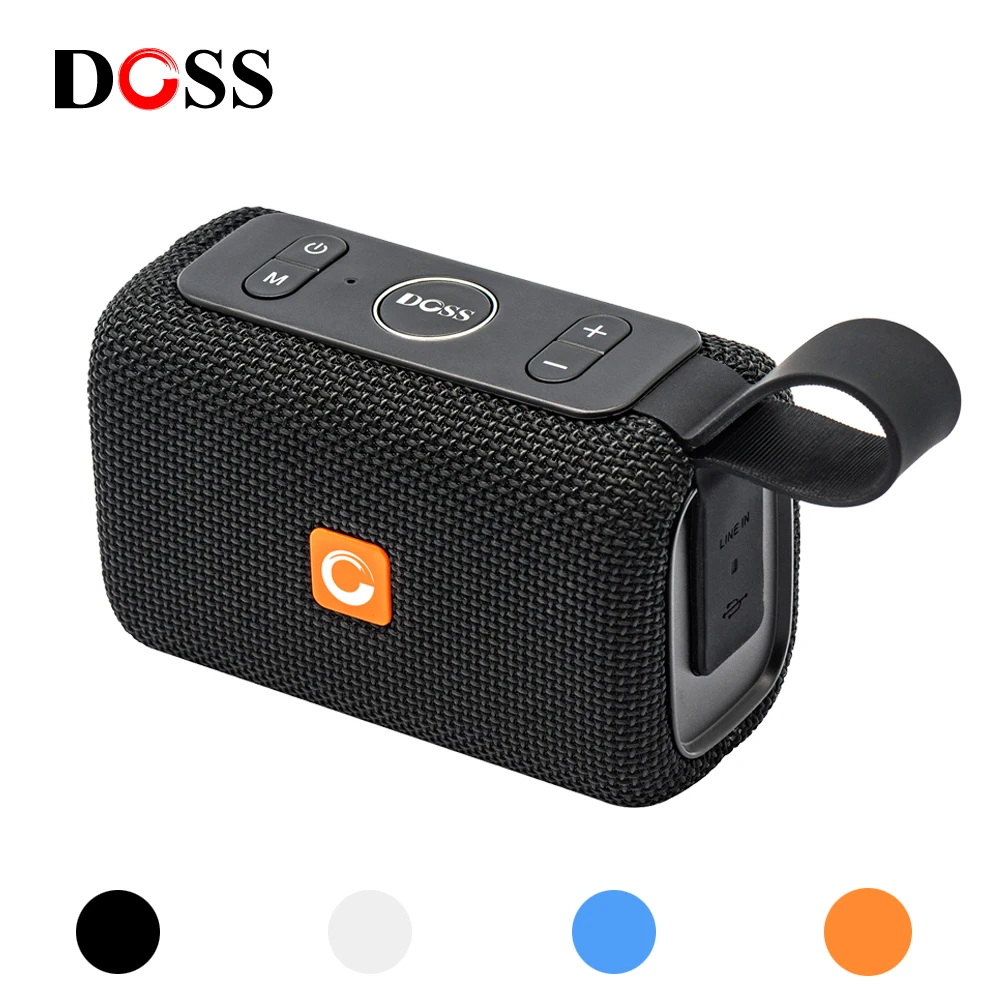 DOSS E-go Mini Wireless Bluetooth Speaker Outdoor Portable Sound Box IPX6 Waterproof Shower Speakers with Microphone Hands Free