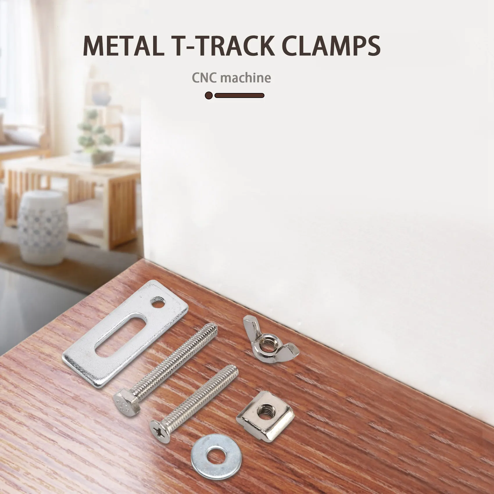 Комплект из 4 зажимов с Т-образной направляющей комплект мини-зажимов