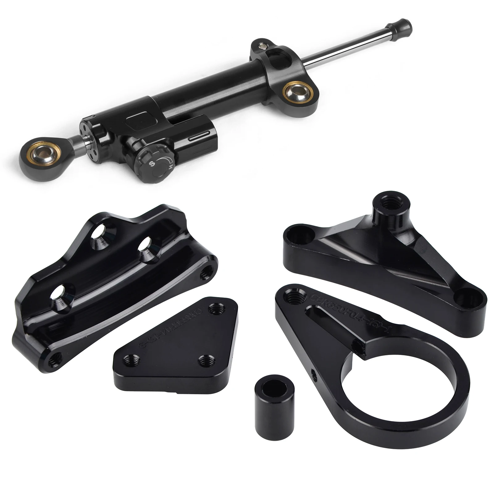 

NICECNC Motorcycle Black Aluminum Adjustable Steering Stabilize Damper Mounting Bracket Support Kit For Honda CBR650F 14-16
