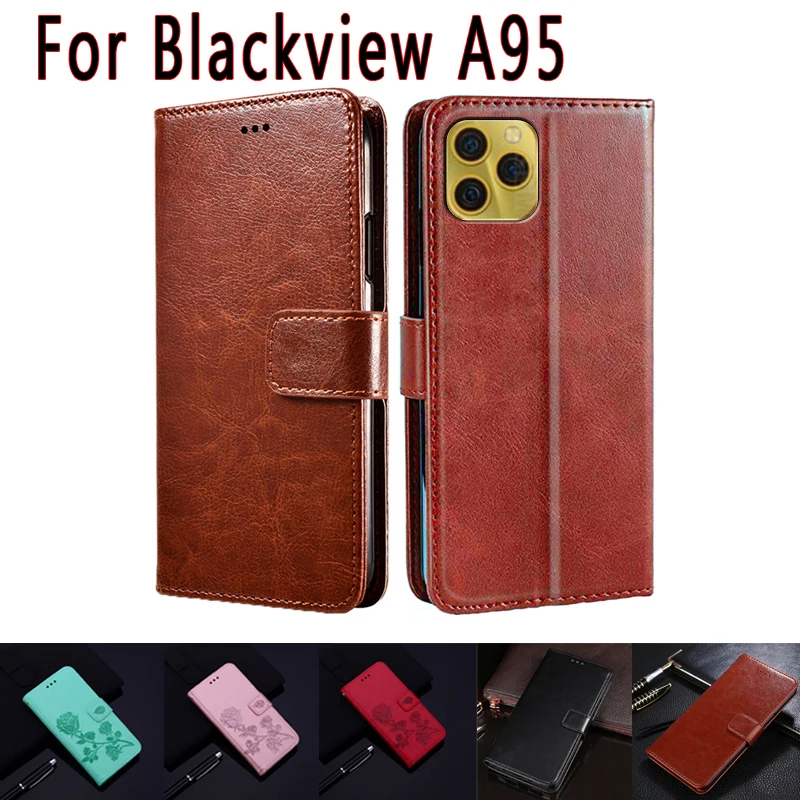 

Flip Cover For Blackview A95 Case Magnetic Card Wallet Leather Stand Phone Protective Hoesje Etui Book On Blackview A 95 чехолна
