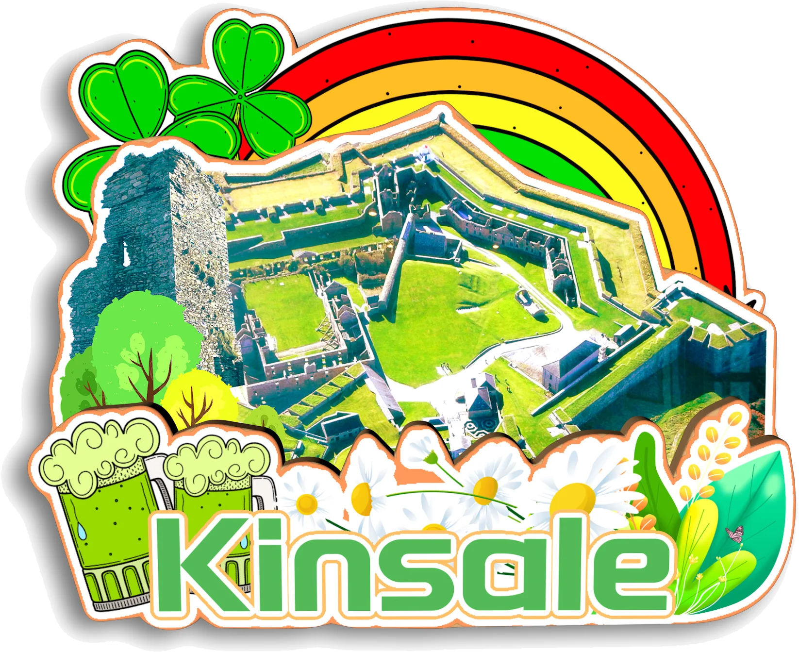 Фото Kinsale Sligo Cobh Limerick Donegal Westport Athlone Dingle Donegal IRELAND Магнит на холодильник Путешествия Сувенир Подарок №2