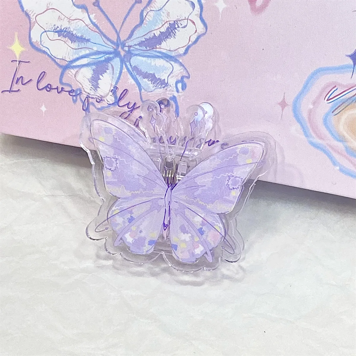 

Прозрачные акриловые зажимы-бабочки